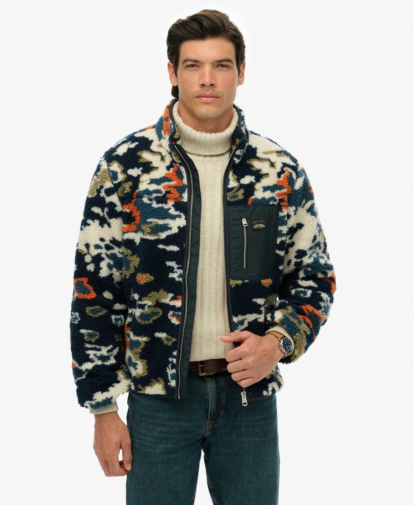 Printed Zip Through Fleece Ζακέτα